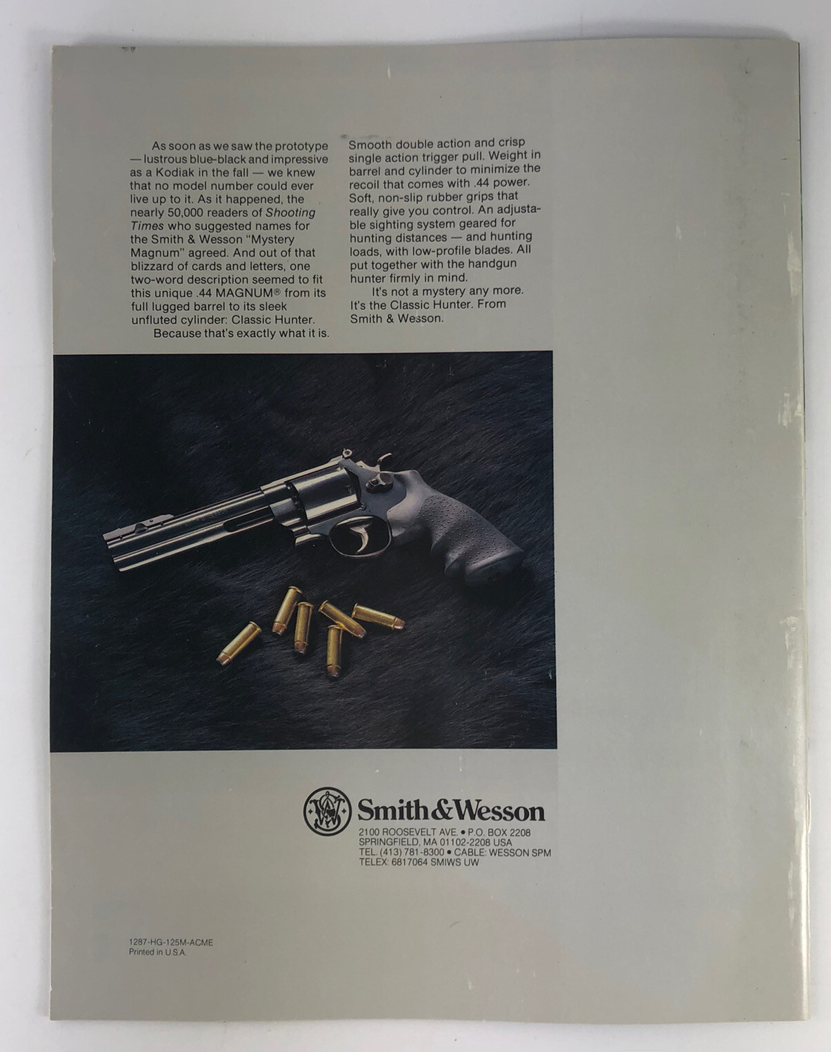 1987 Smith & Wesson S&W handguns Catalog Brochure Pamphlet 25 Pages