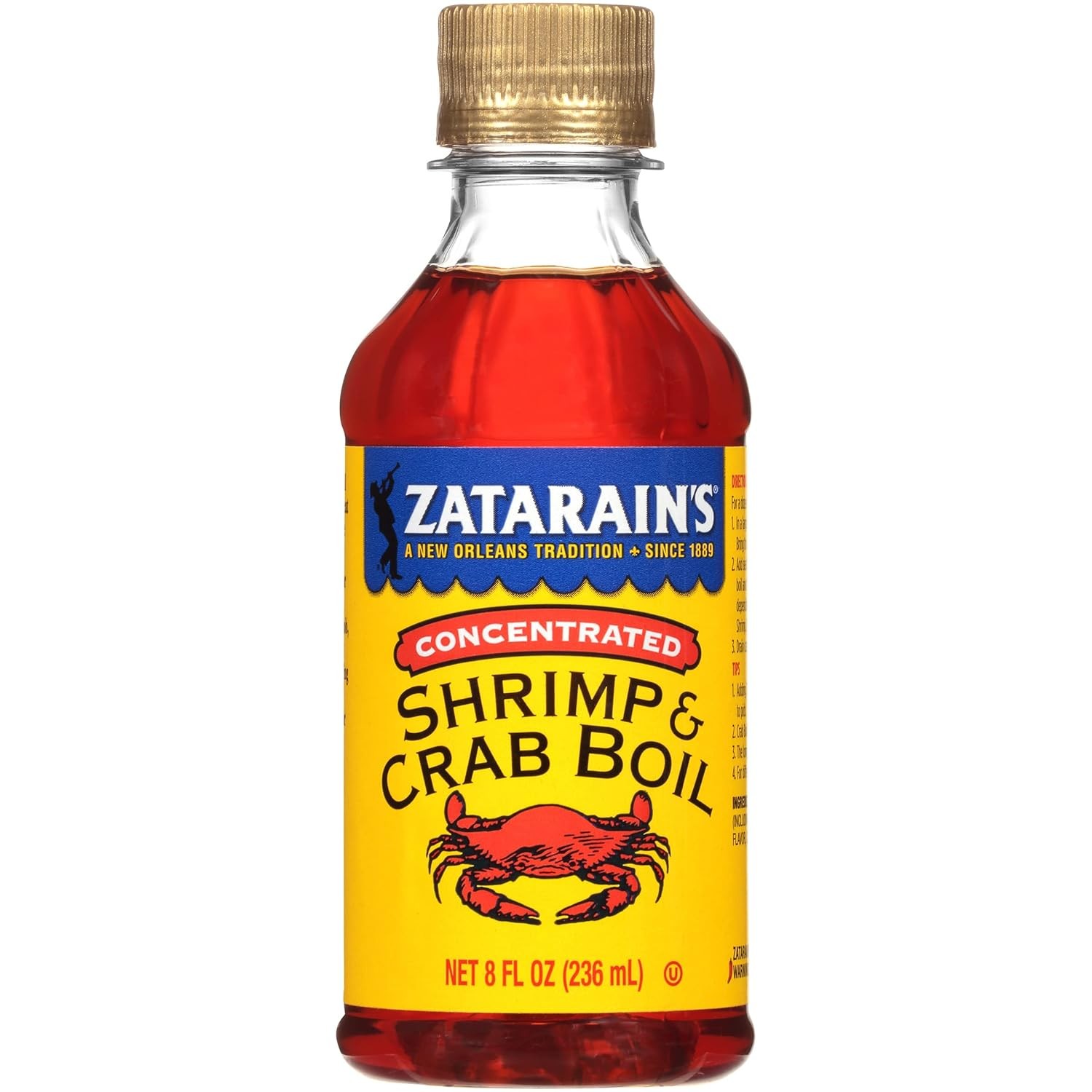 Zatarain’s Concentrated Shrimp & Crab Boil, 8 fl oz 8 Fl Oz