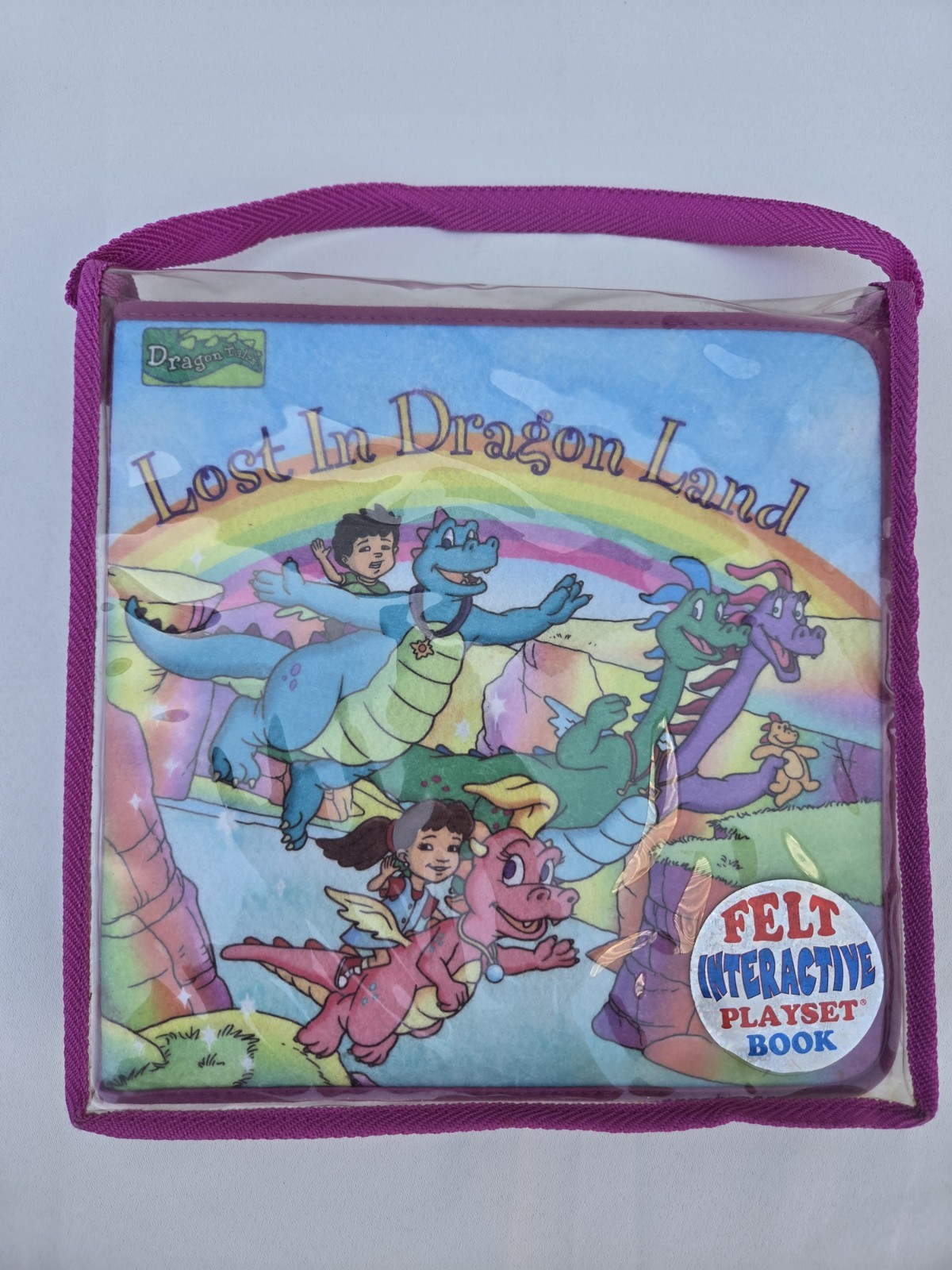 VTG 2002 SoftPlay Dragon Tales Lost In Dragon Land Felt Play Set Book PBS Kids