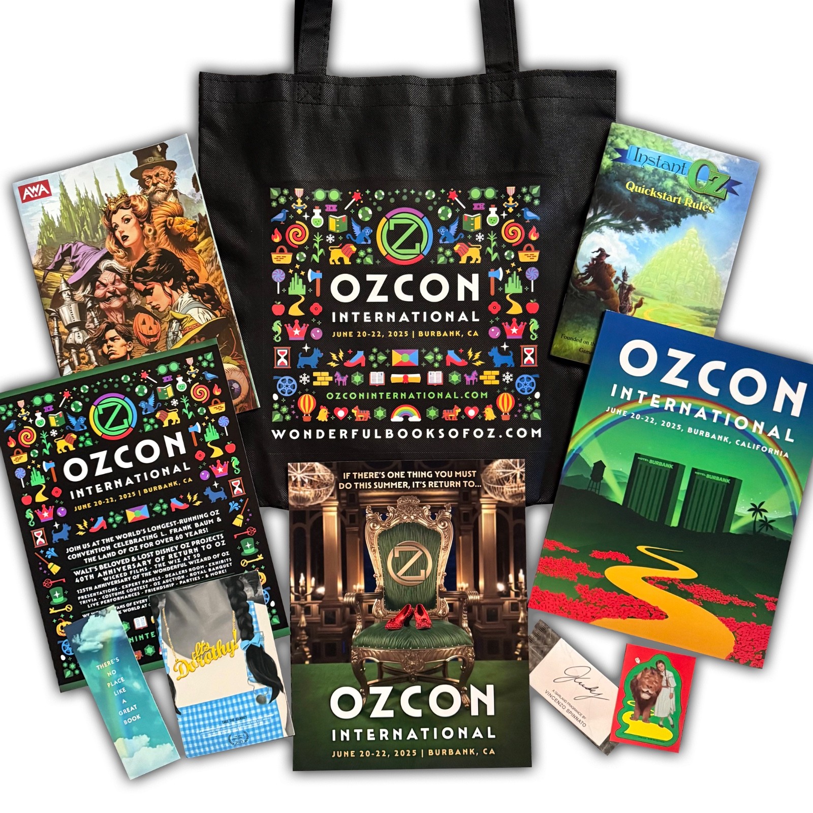 2025 OzCon International Program Book Tote Bag LOT The Wizard of Oz Return to