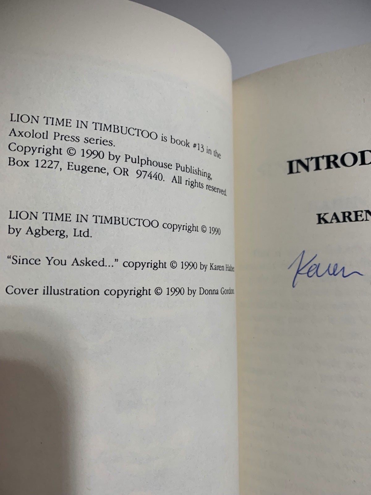 #Signed Robert Silverberg | Lion Time in Timbuctoo. 1st, ltd, HB. 1990. Axolotl