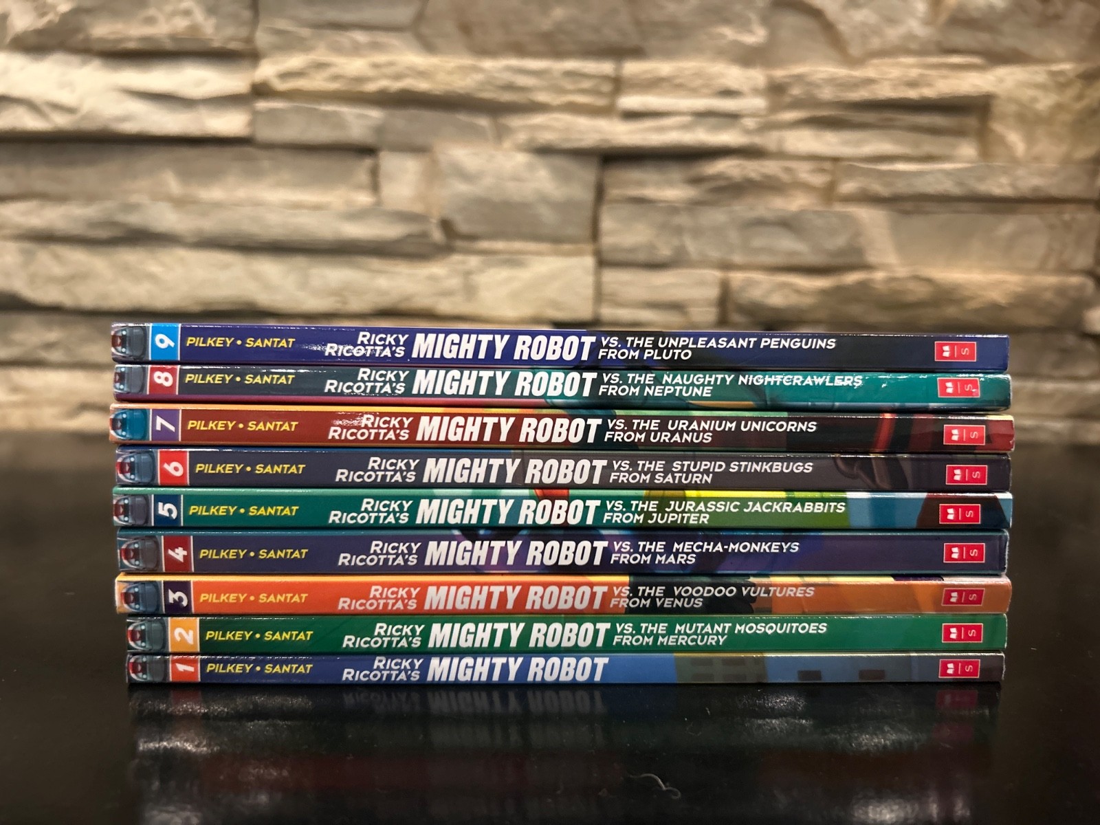 Ricky Ricotta’s Mighty Robot series 1-9 set 1 2 3 4 5 6 7 8 9 full color PB lot