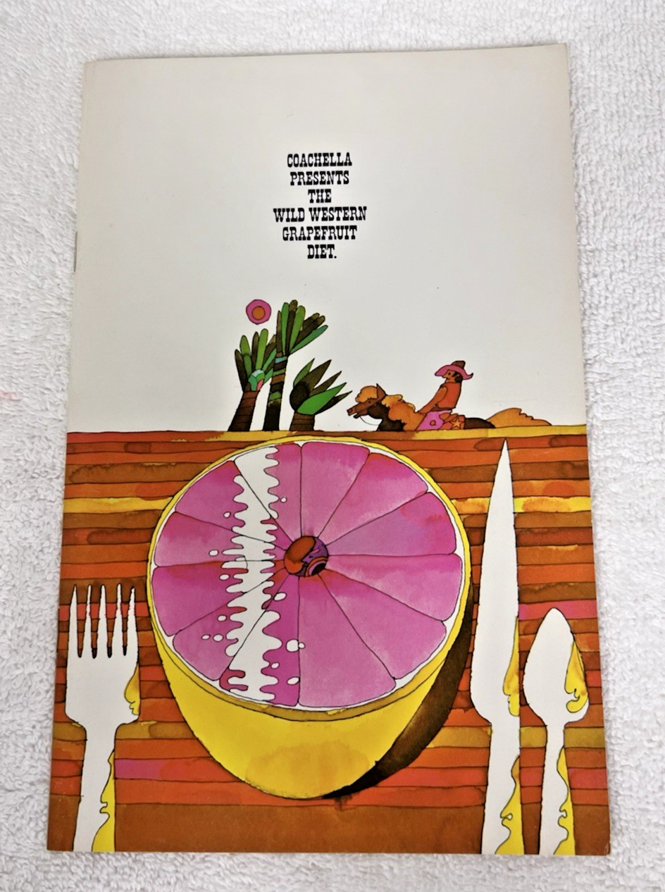 Vintage 1969 Coachella Presents Wild Western Grapefruit Diet Booklet 16 Pages
