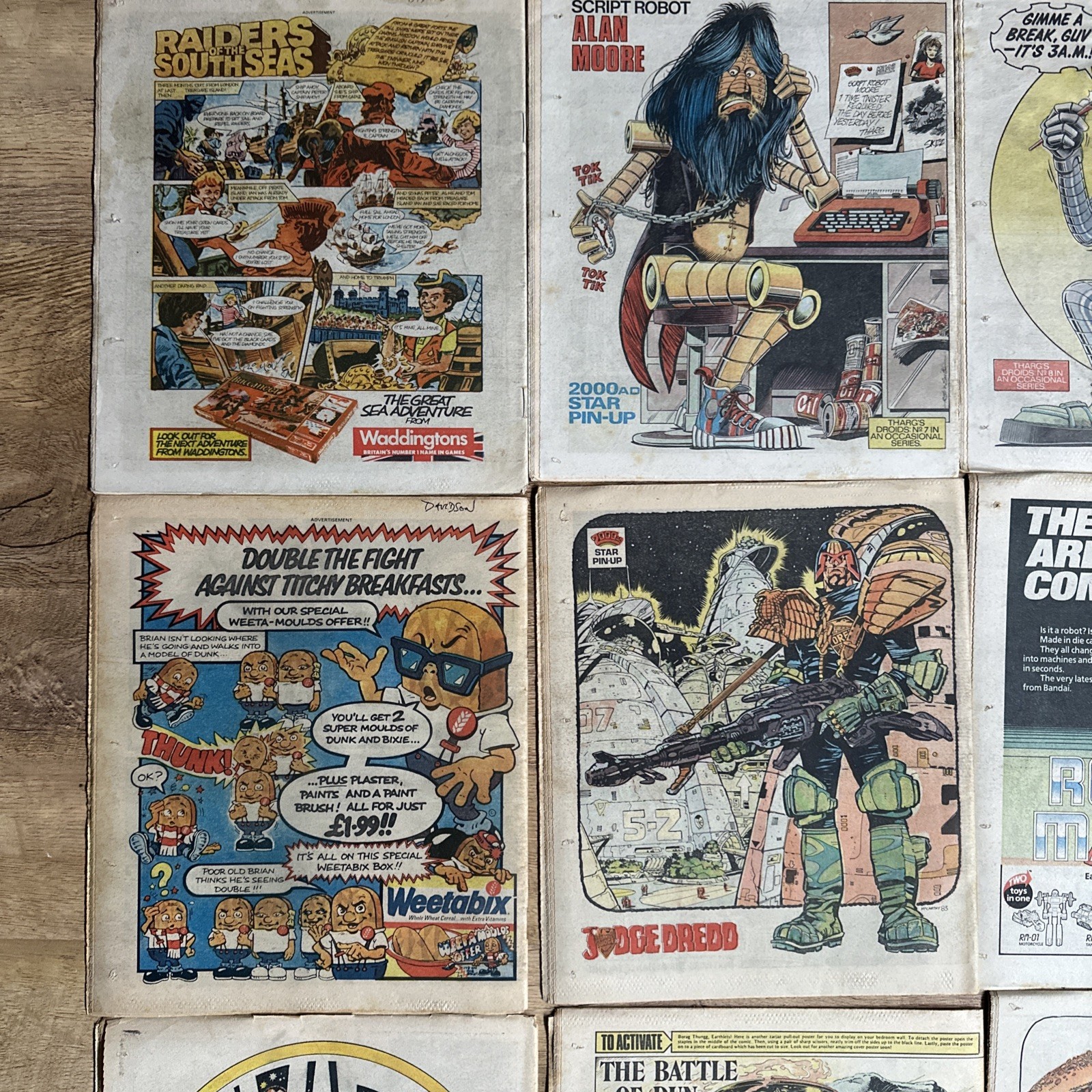 2000AD Progs Judge Dredd issues 321 – 339 job lot