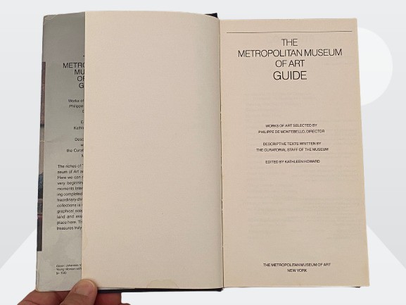 The Metropolitan Museum of Art Guide Book 2nd Printing 1984 Hardcover 432 Pages