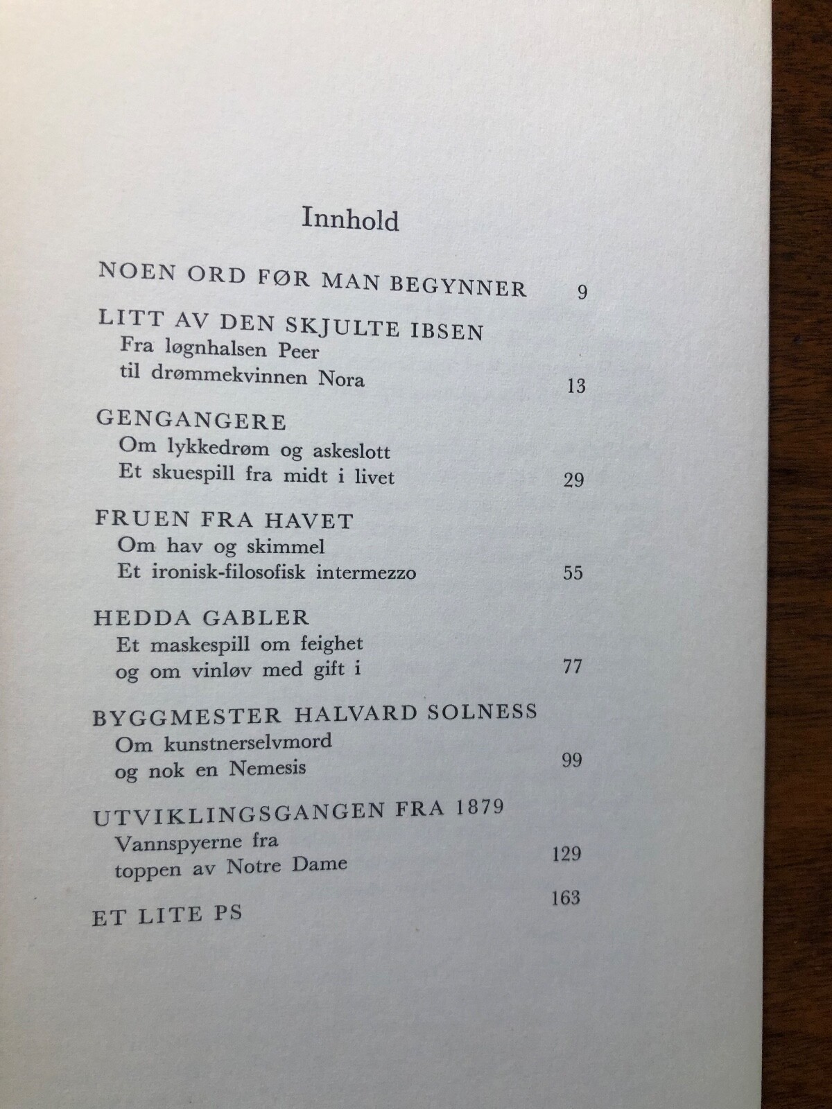 SEKS STUDIER I IBSEN Arild Haaland Gyldendal Norse Forlag Paper 1965 166 Pages