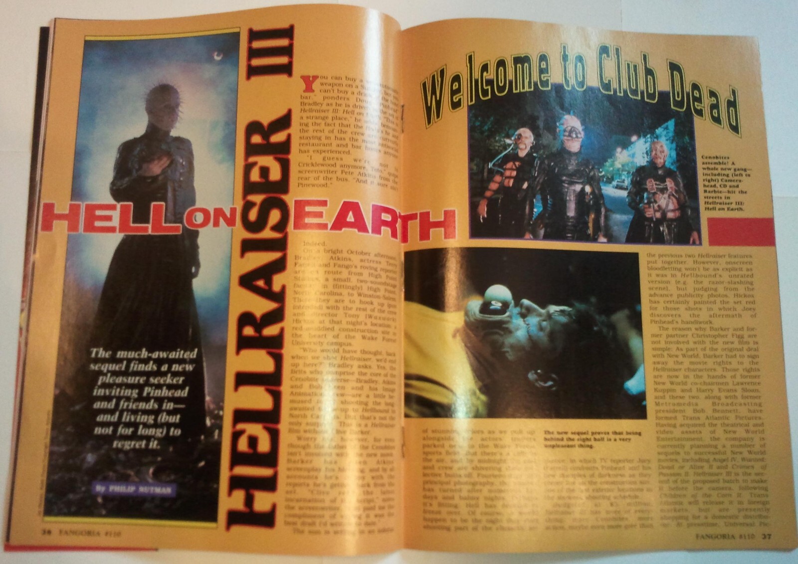 Fangoria #110 March 1992 Hellraiser Cvr Split Second Addams Family Naked Lunch