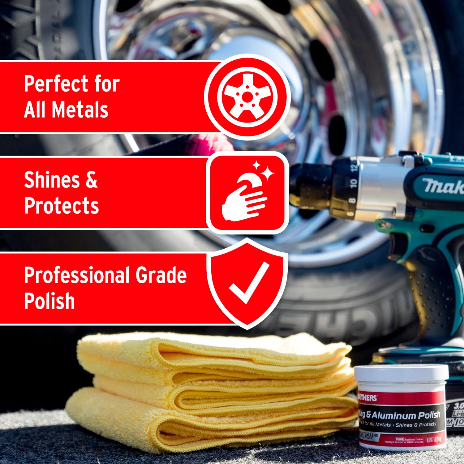 Mag & Aluminum Polish, 5 Oz. — Brilliant Shine, Easy to Use, for All Uncoated…