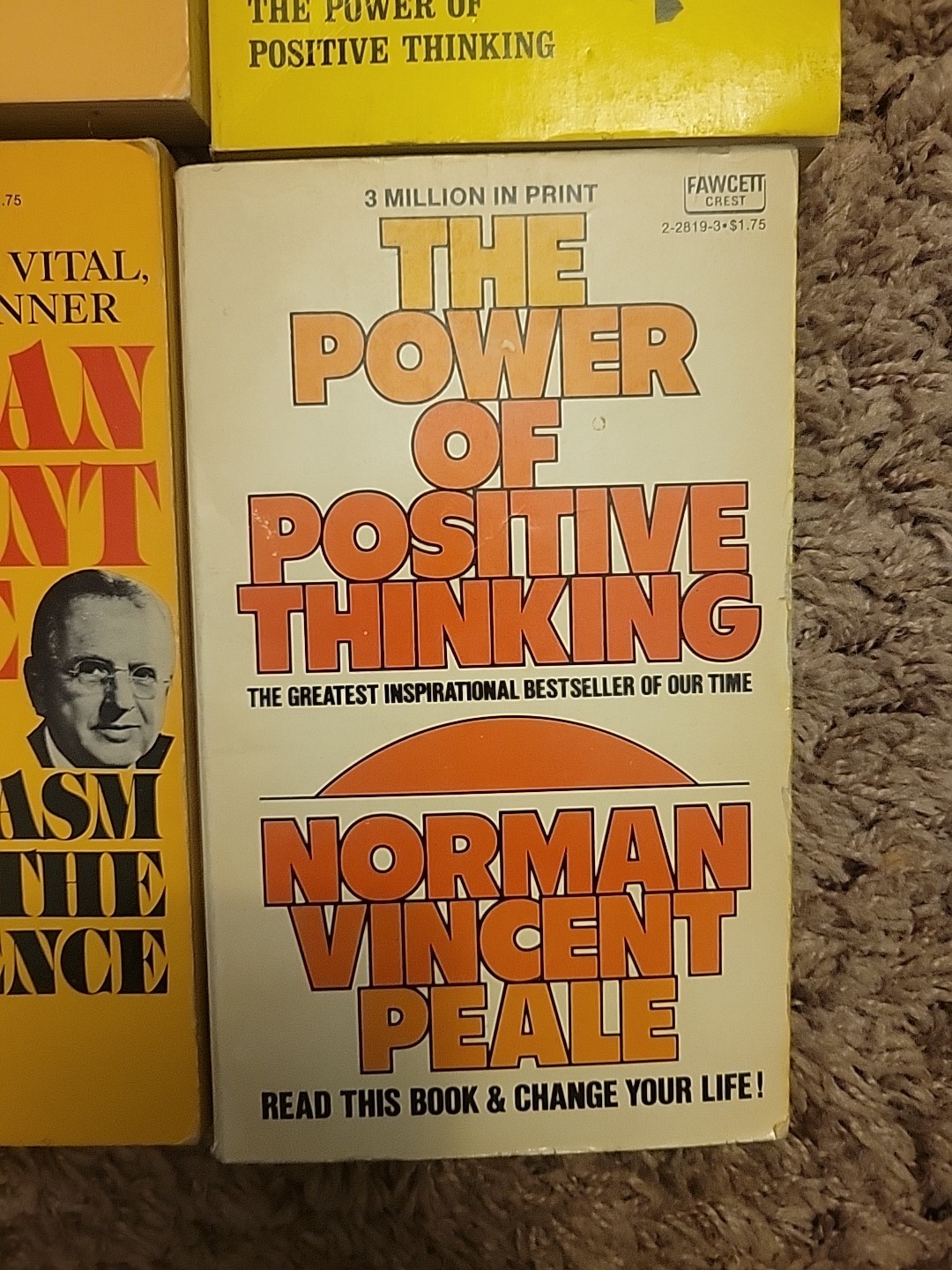5 Vintage Norman Vincent Peale Paperback Book Lot The Art Tough Minded Power Can