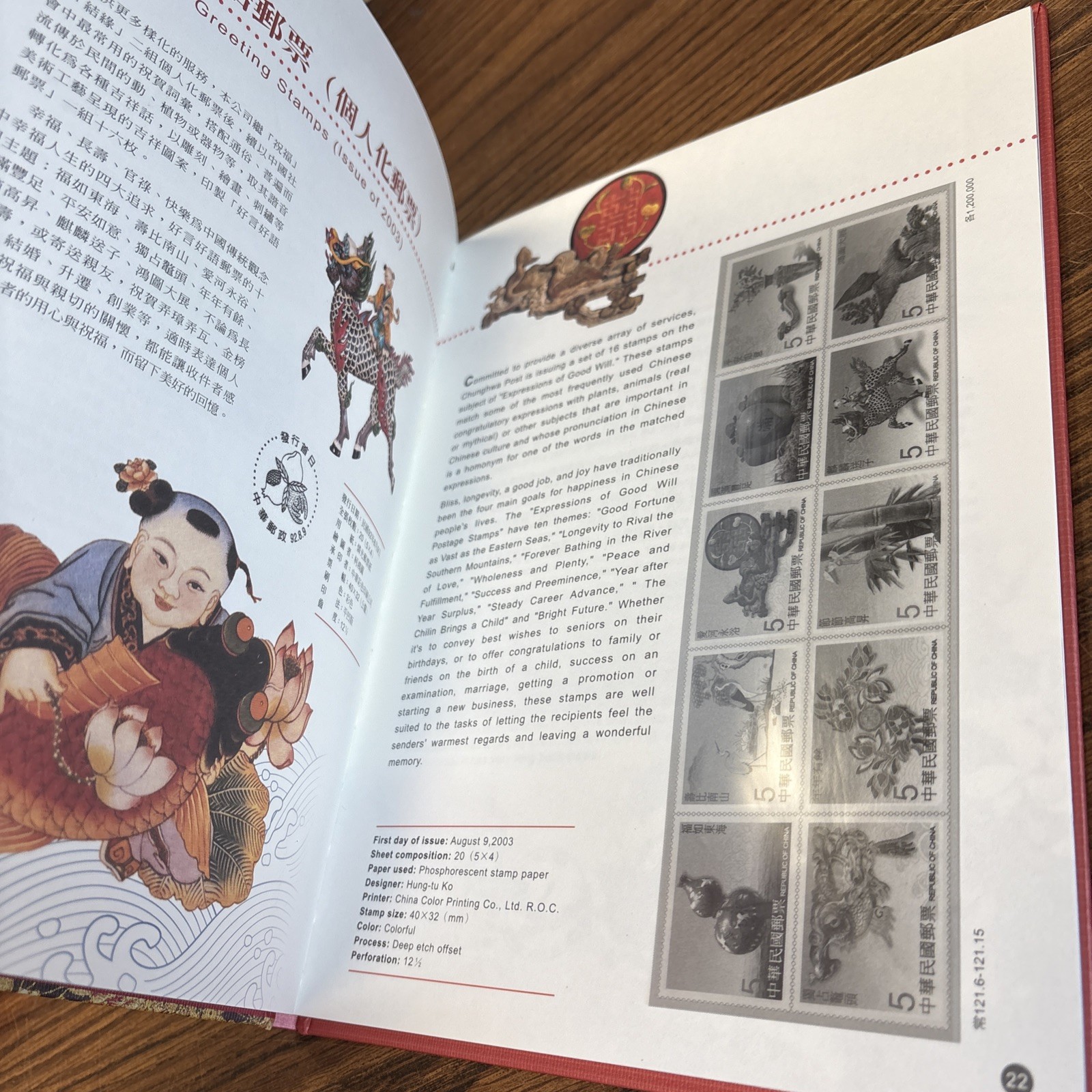 2003 Postage Stamps – Republic of China – Anniversary Book of Chunghwa Post Co