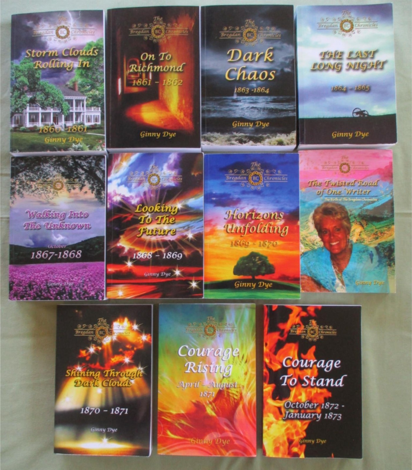 THE BREGDAN CHRONICLES 11 Book Lot by GINNY DYE #1 2 4 5 10-16 19 Civil War Saga