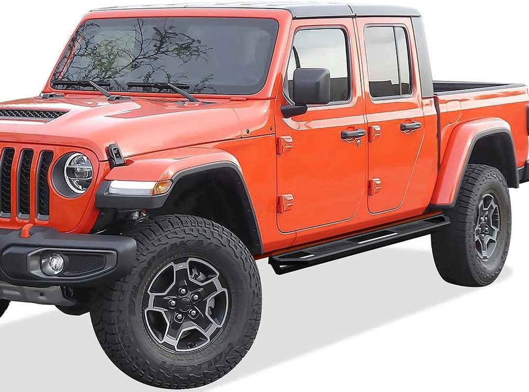 6.5In Side Armor Stainless Steel Running Boards Compatible with Jeep Gladiator 2