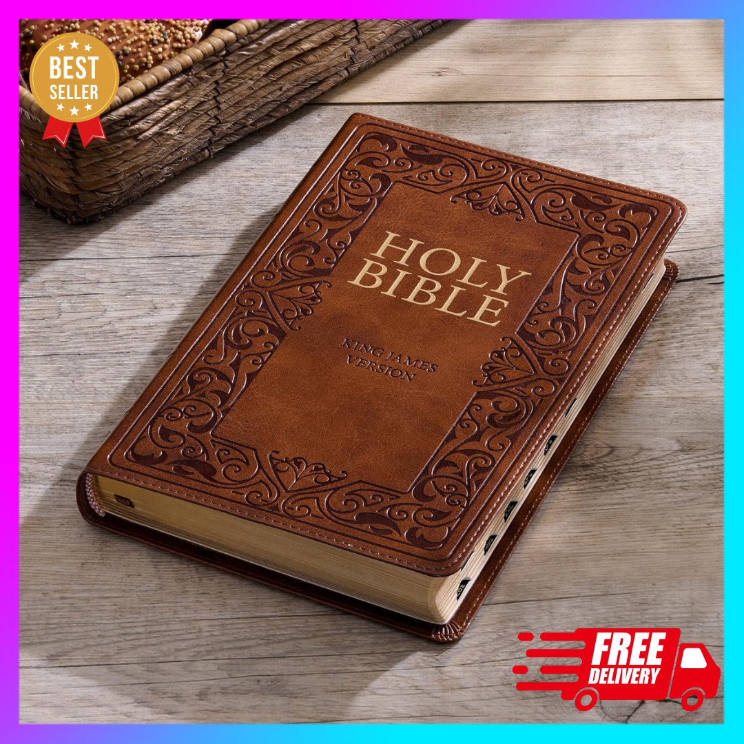 Medium Brown KJV Deluxe Bible with Thumb Index in Shrink Wrap King James Version