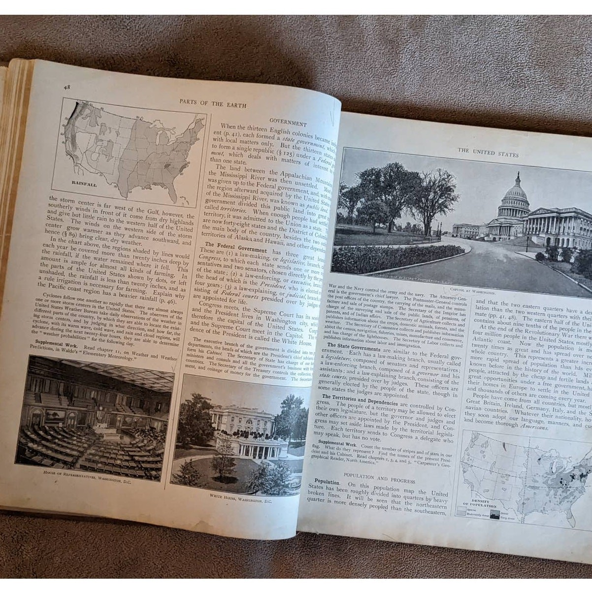 Antiquarian Natural School Geography Redway Hinman Minnesota Edition 1910s Maps