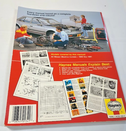 Haynes Nissan Maxima Repair Manual 1985-1991 1991 #1341 ISBN 1563920050