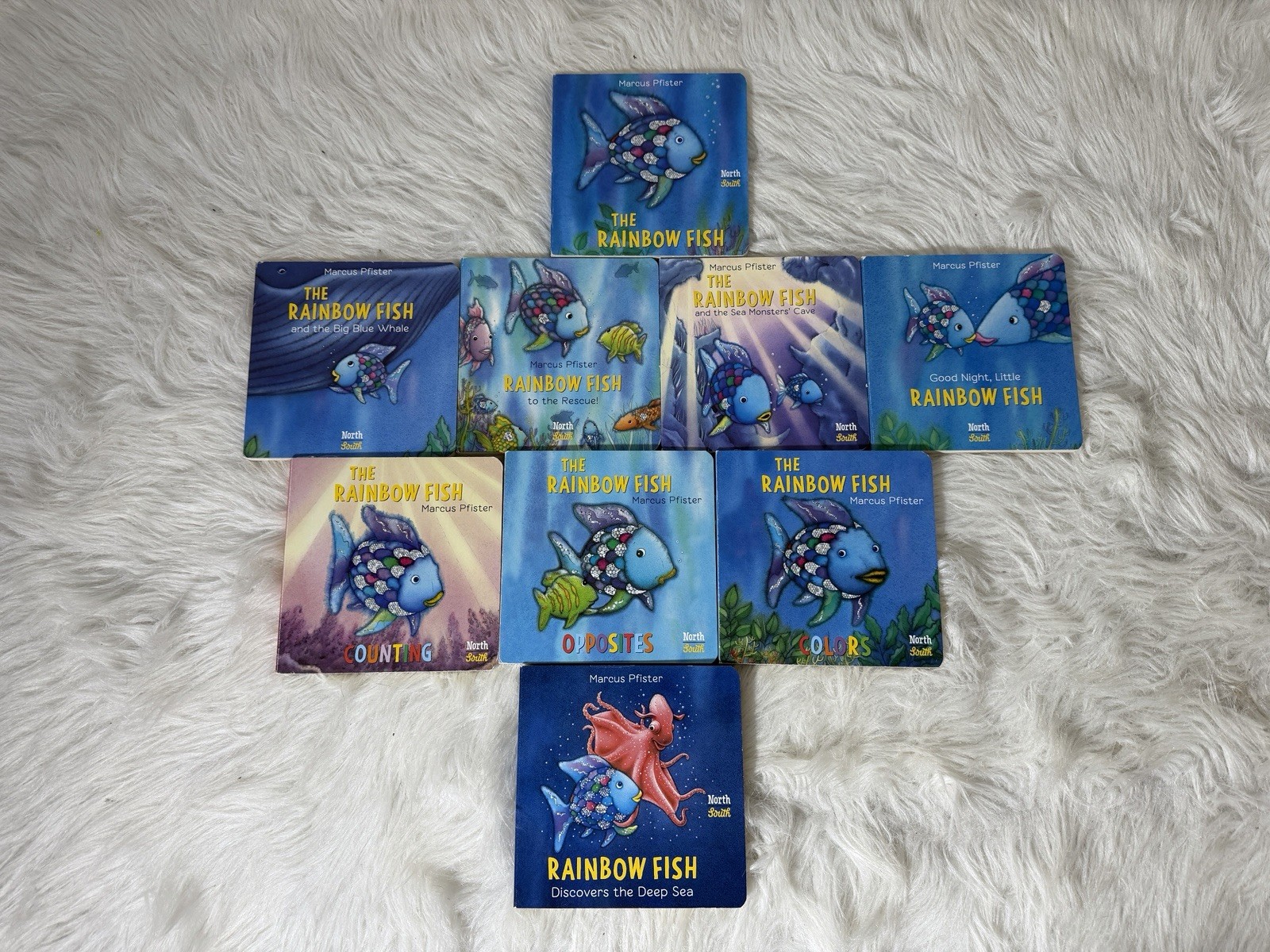 Lot of 9 The Rainbow Fish Board Books Kids Children Very Good
