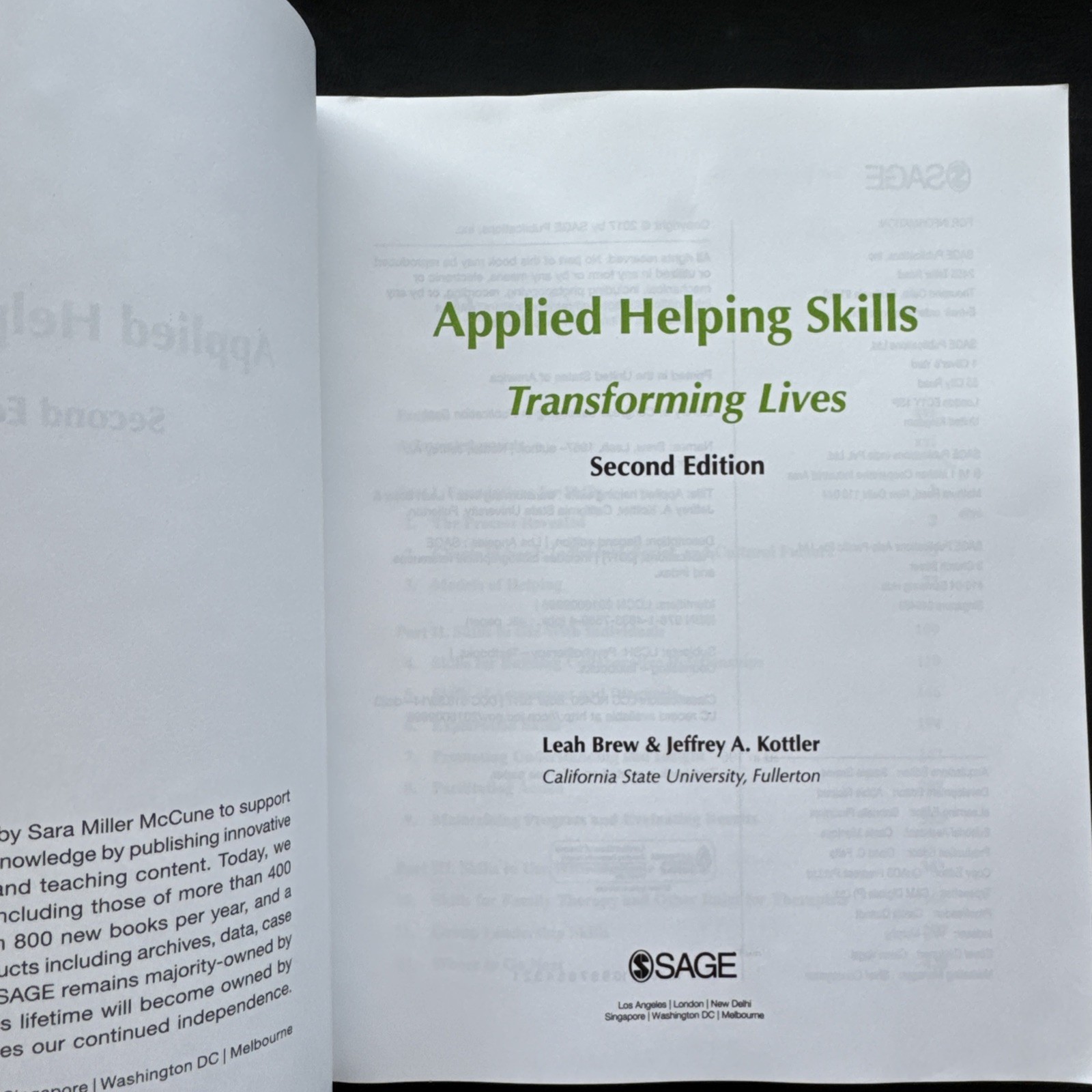 Applied Helping Skills : Transforming Lives by Jeffrey A. Kottler and Leah M….