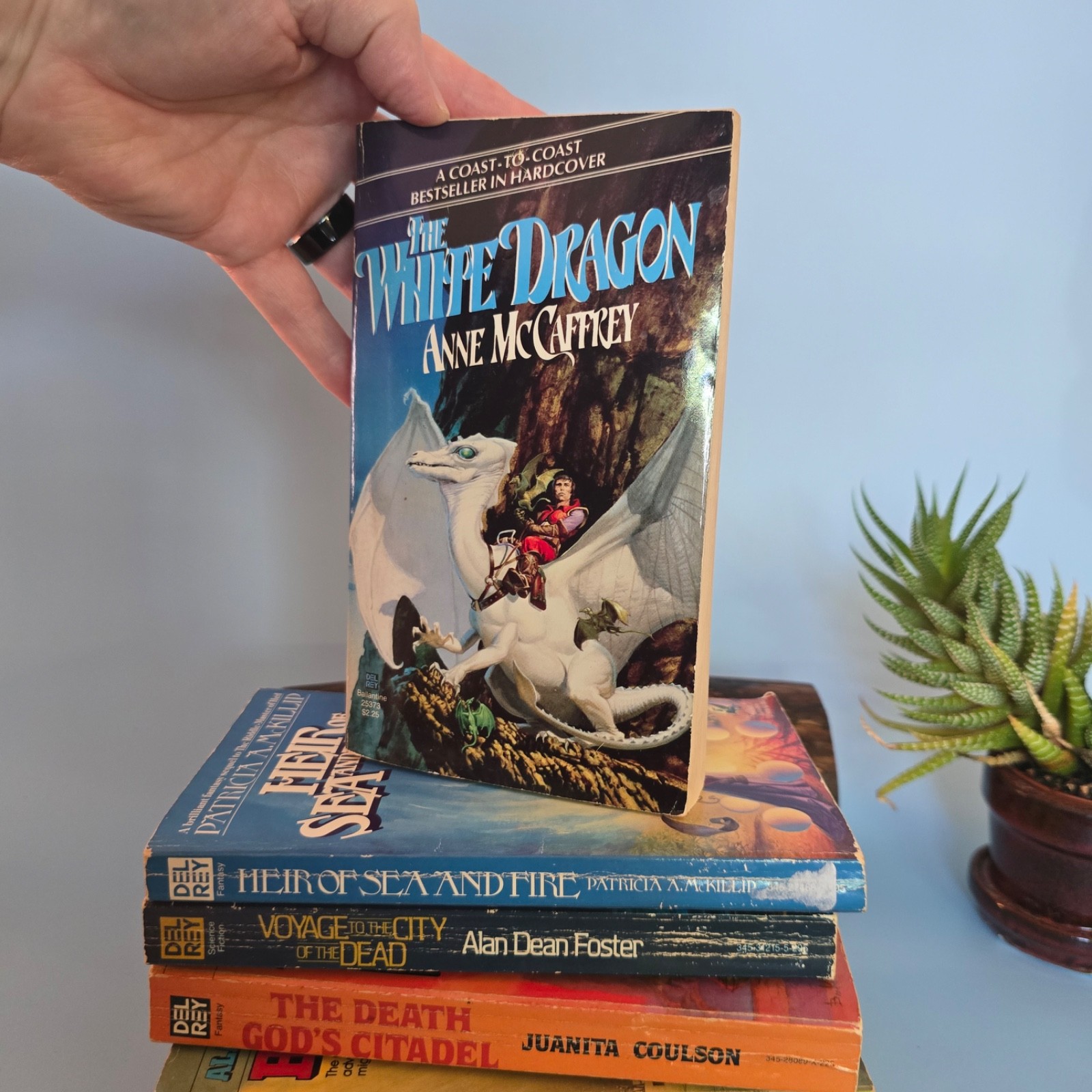 Vintage Del Rey Sci-Fi Fantasy Paperback Lot 6 Foster McCaffrey McKillip 70s 80s
