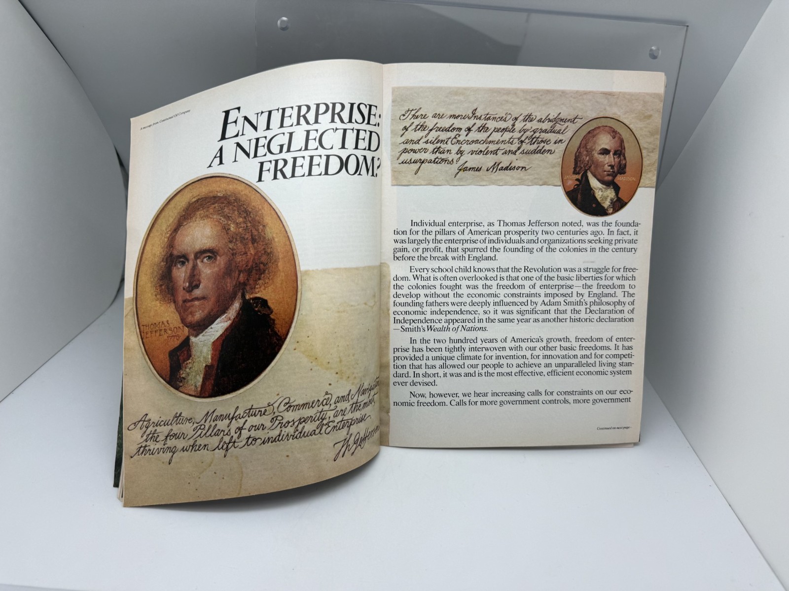 Two Vint Time Magazines 1776 Issue Thomas Jefferson & Bicentennial Washington