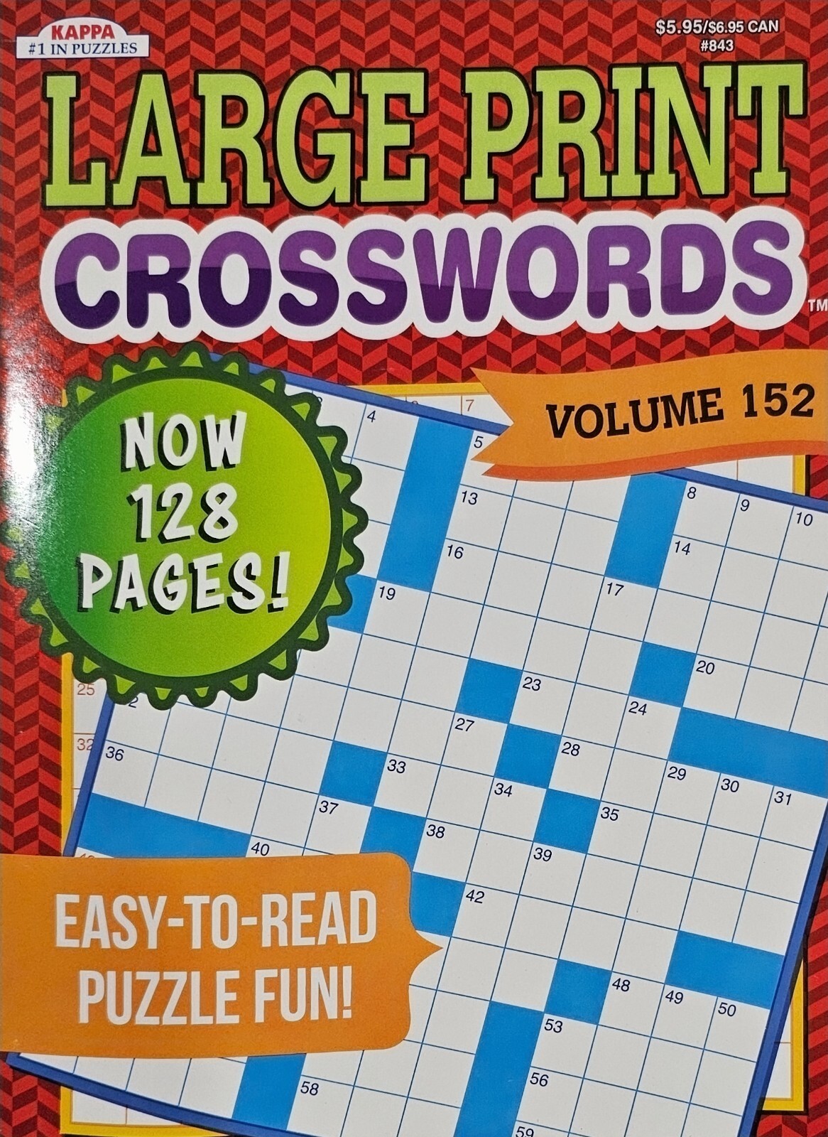 Kappa Large Print Crosswords Puzzle Books, Largest Selection of Volumes. U-PICK!