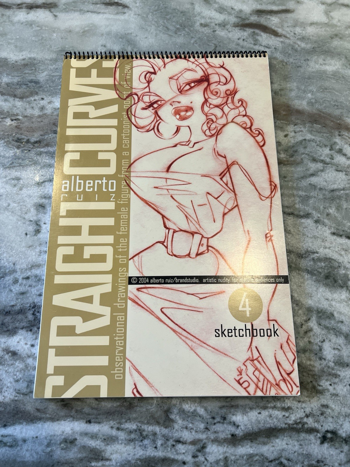 Alberto Ruiz Straight Curves Sketchbook 4 2004 Brandstudio Signed w/ Sketch