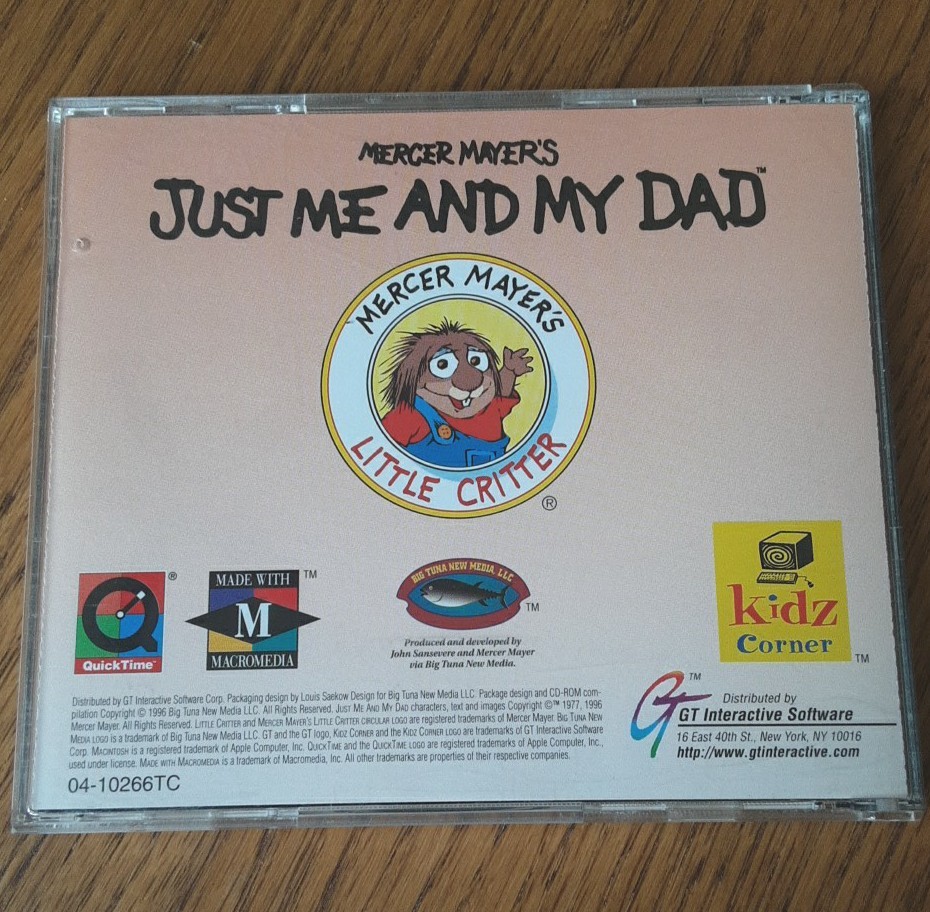 Just Me And My Dad – MOM -GRANDMA and Me LITTLE CRITTER GAME Mercer Mayer Cd Rom
