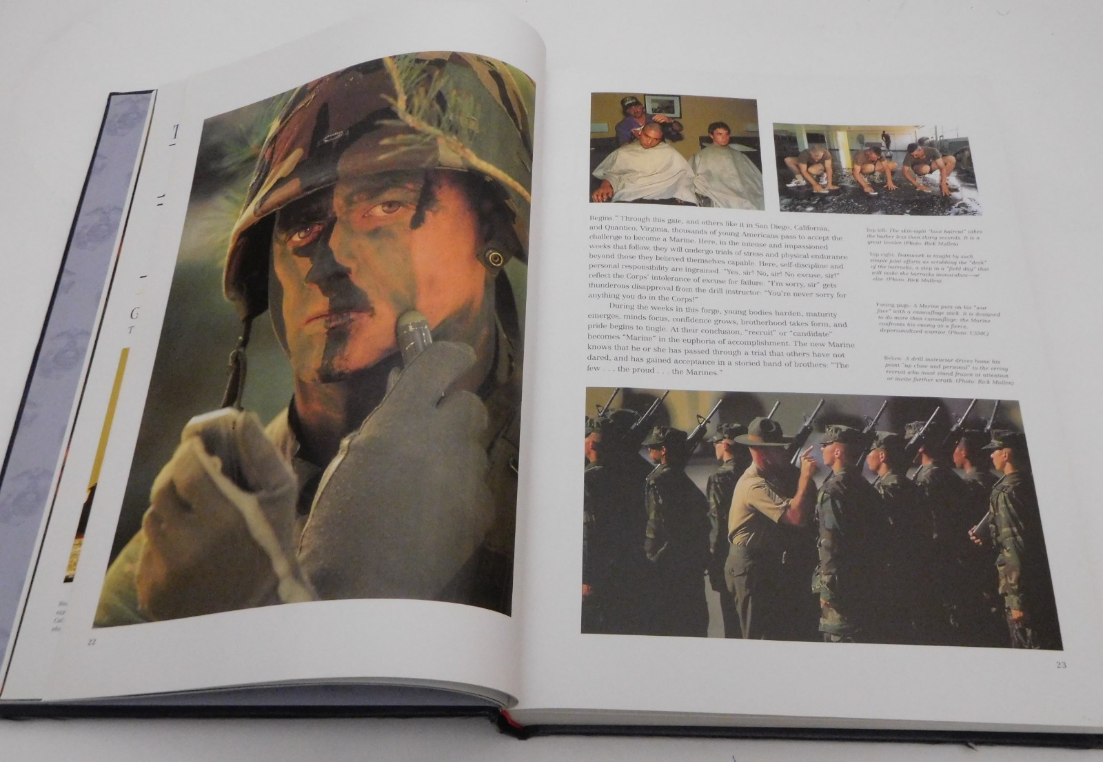 The Marines Hardcover Coffee Table Book USMC History 359 Pages Oversized
