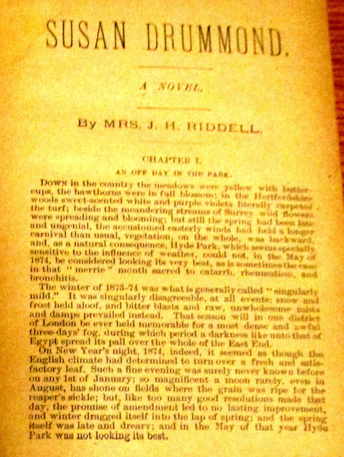 Vintage Susan Drummond “A Novel” by Mrs. J. H. Riddell H/C 299 Pages RARE