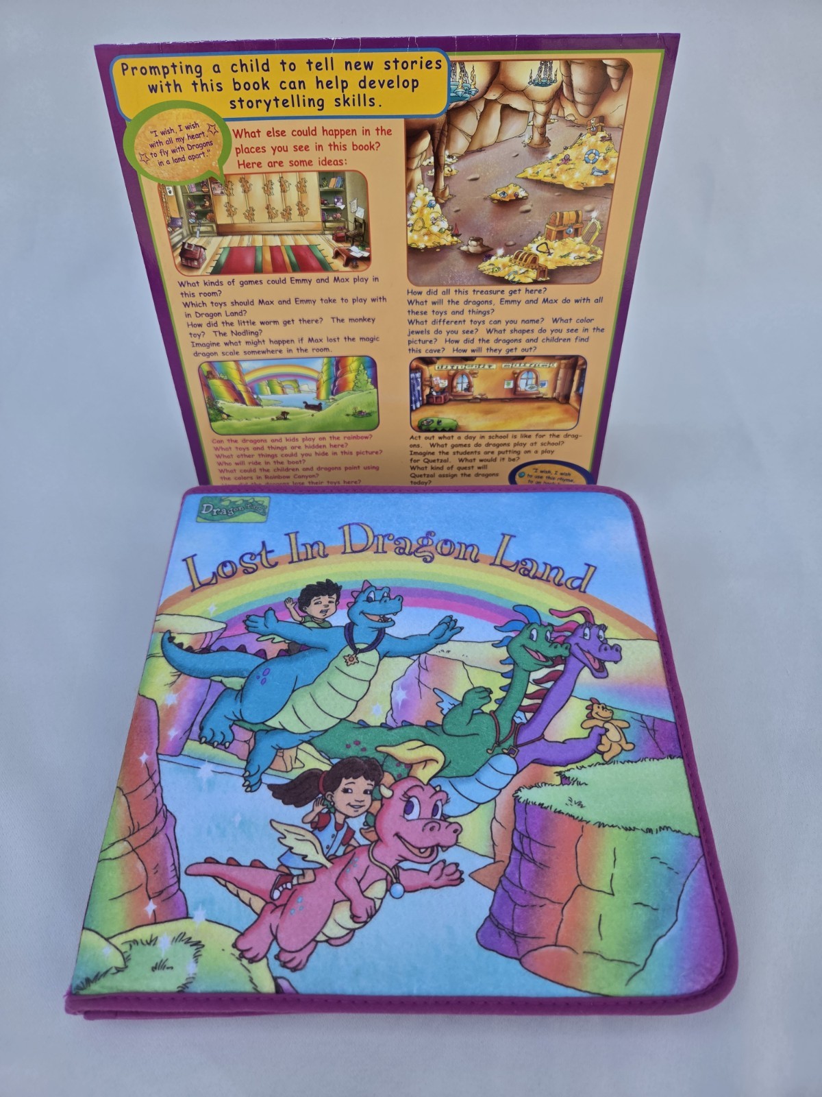 VTG 2002 SoftPlay Dragon Tales Lost In Dragon Land Felt Play Set Book PBS Kids