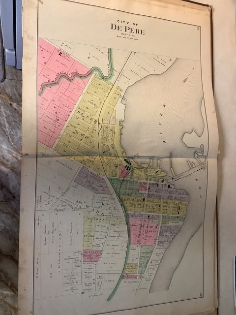 Wisconsin Atlas Plat Book Brown County 1889 History Color Maps Green Bay De Pere