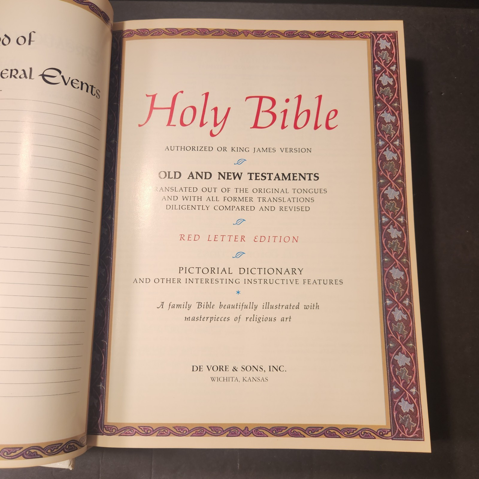 1985 KJV Holy Bible The Last Supper Edition Hardcover King James Version Book