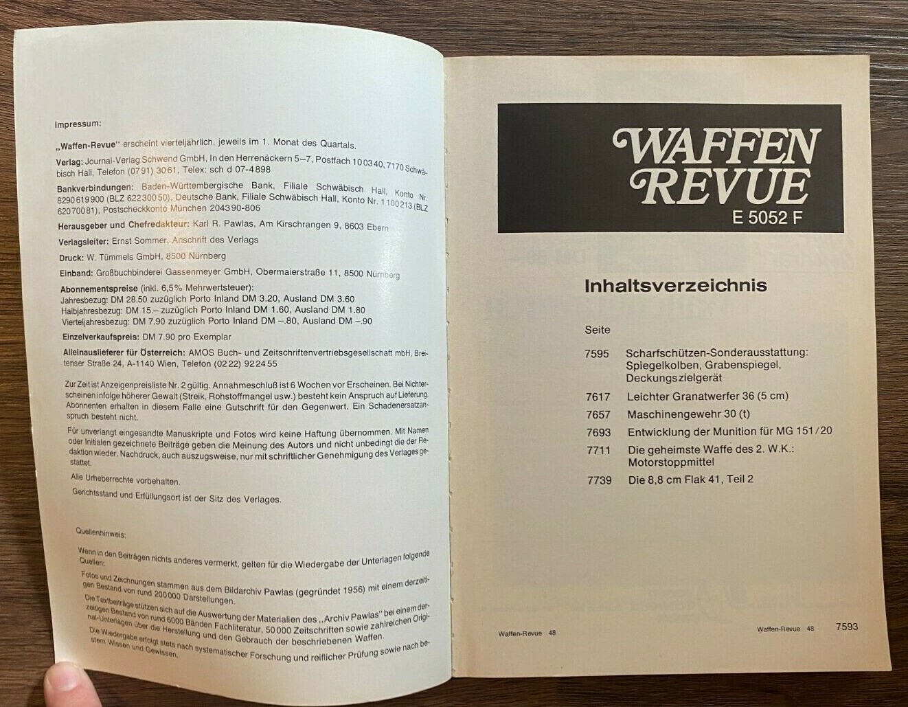 WAFFEN REVUE, Nr. 48 1983, Leichter Granatwerfer 36 5cm German Military Magazine