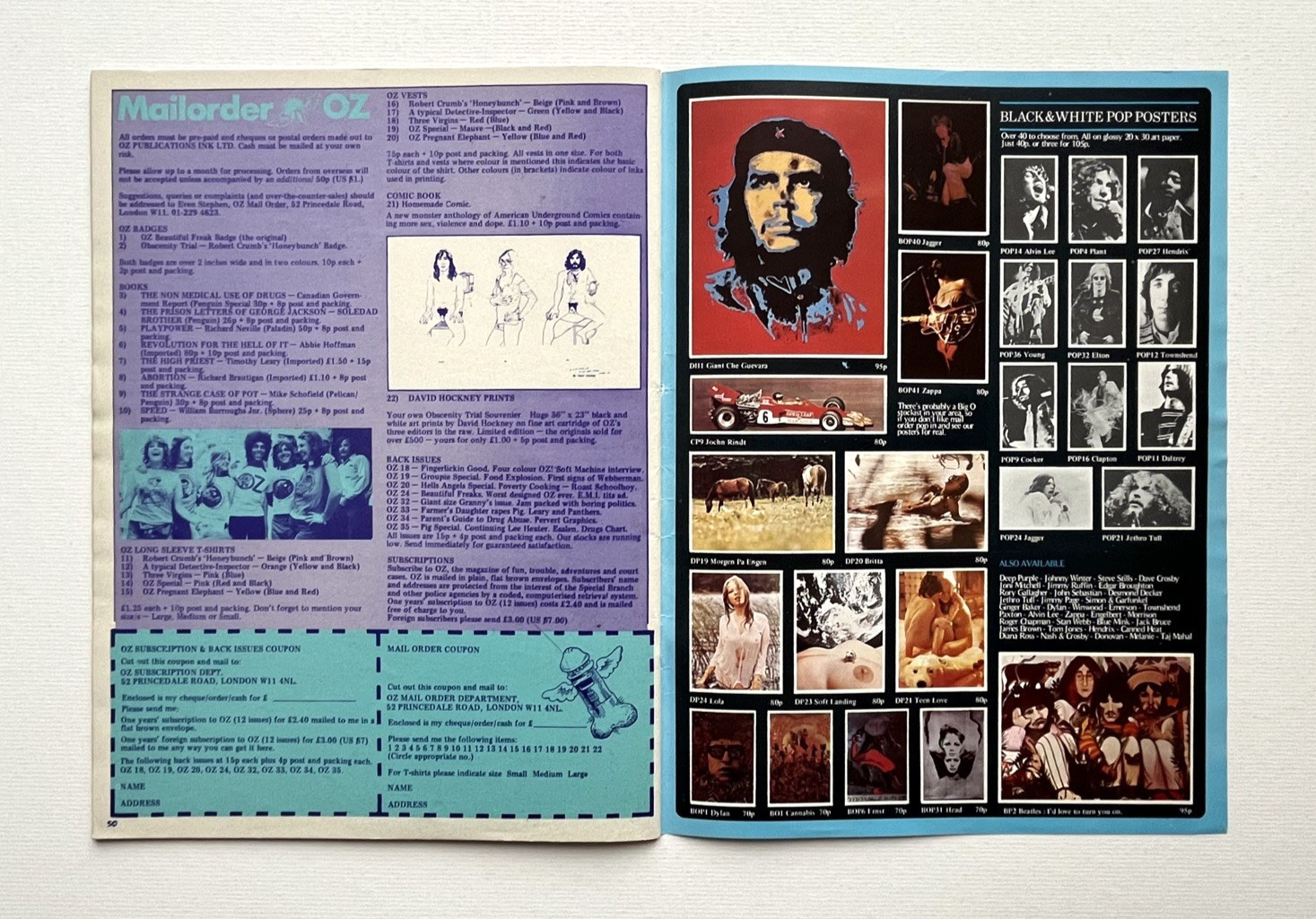 OZ MAGAZINE No.36 with Janis Joplin poster