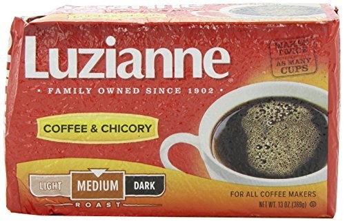 Luzianne Coffee & Chicory Medium Roast Ground Coffee, 13oz Bag (Pack of 4)