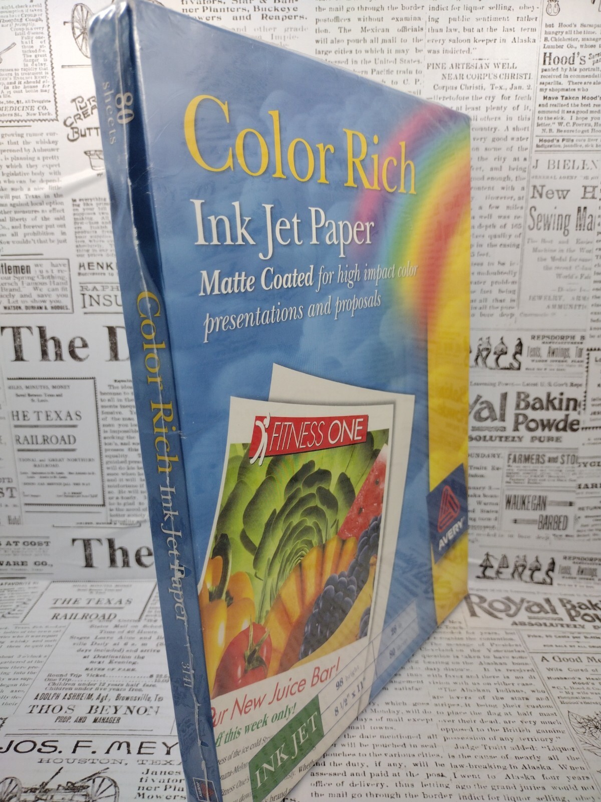 Avery Color Rich/Matte Coated Inkjet Paper 98 Bright 28LB 80Sheets 8.5″ x 11″