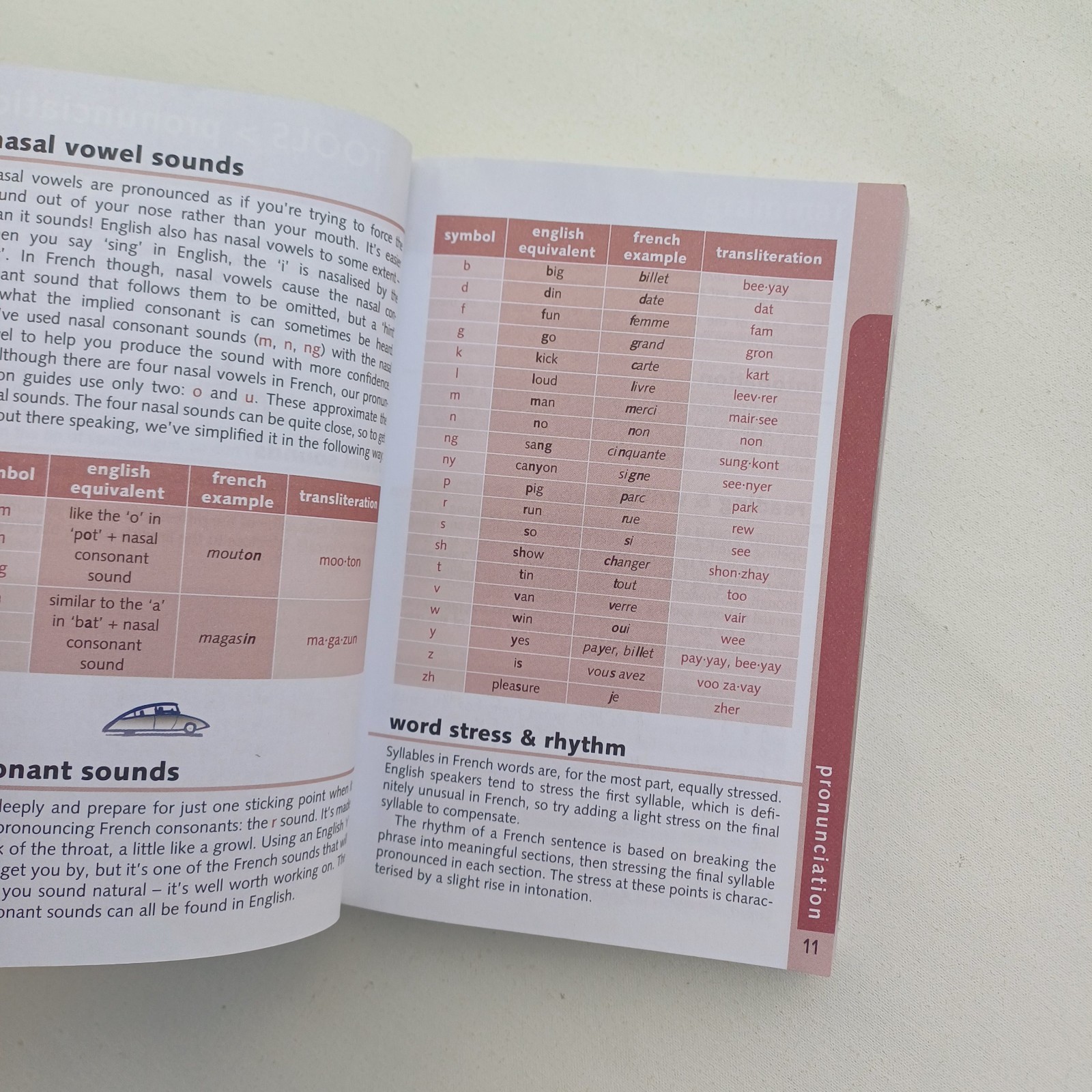 Lonely Planet French Phrasebook & Dictionary 4th Ed 2011 Palm Sized 140mm x 95mm