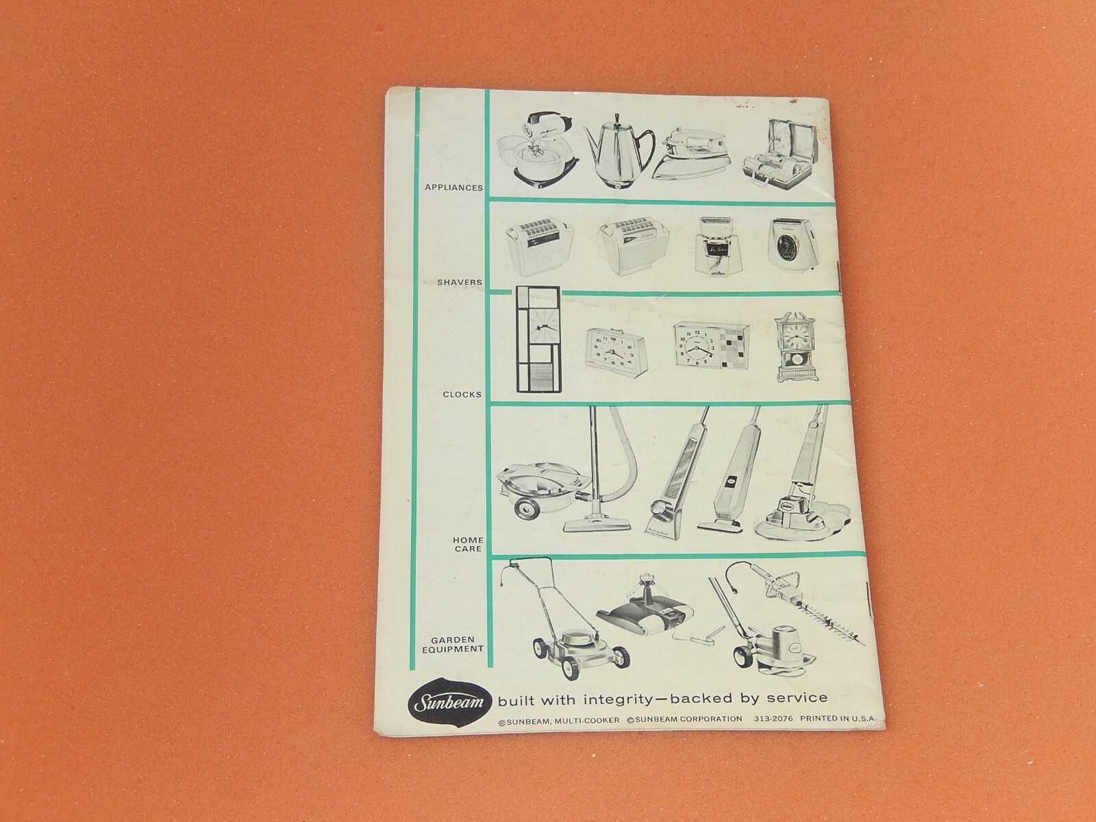 1966 Sunbeam Multi-Cooker Frypan Recipe Instruction Guide Manual AD Book Booklet