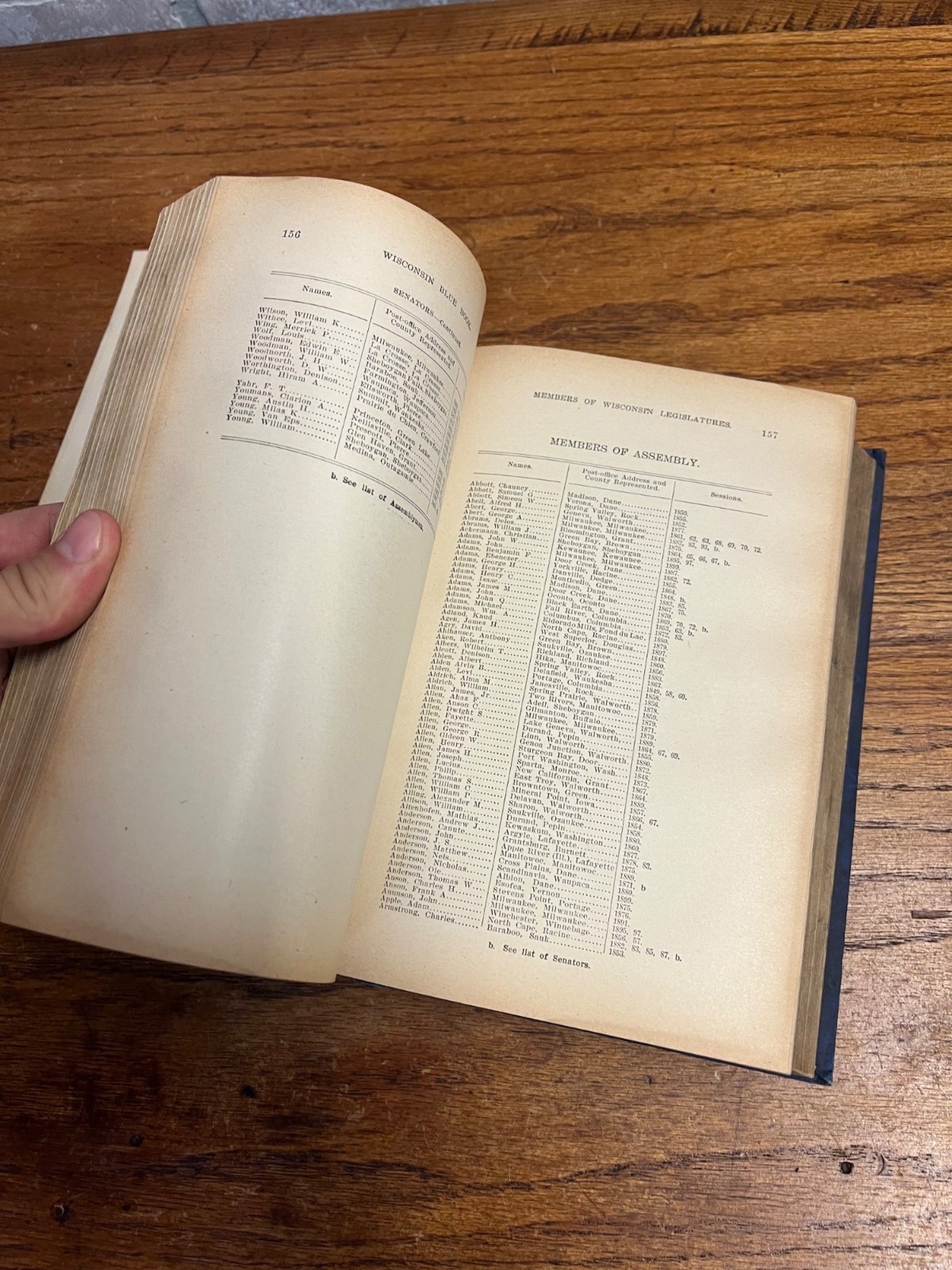 1899 Wisconsin Blue Book Hardcover Book Antique Vintage Diagram Senate and Assem