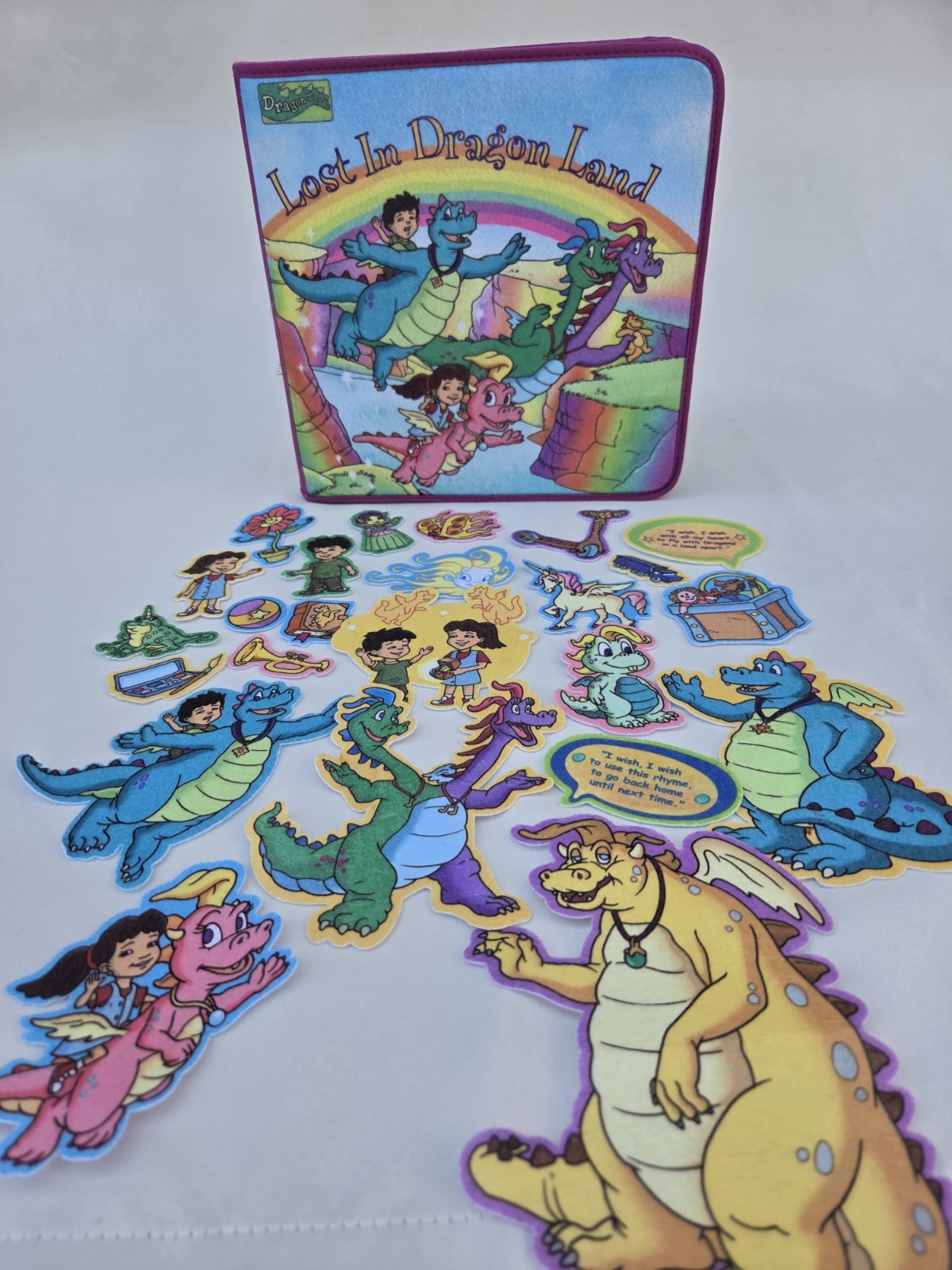 VTG 2002 SoftPlay Dragon Tales Lost In Dragon Land Felt Play Set Book PBS Kids