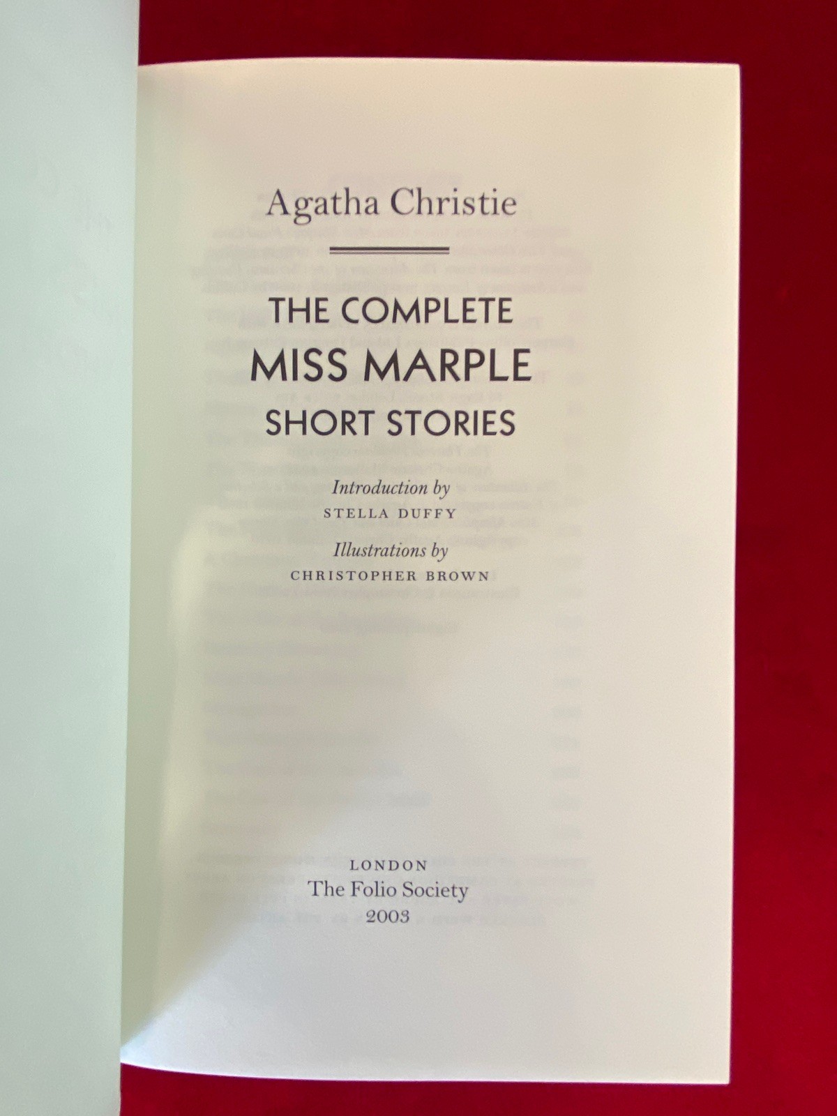 Folio Society Book, Agatha Christie, The Complete Miss Marple Short Stories 2007