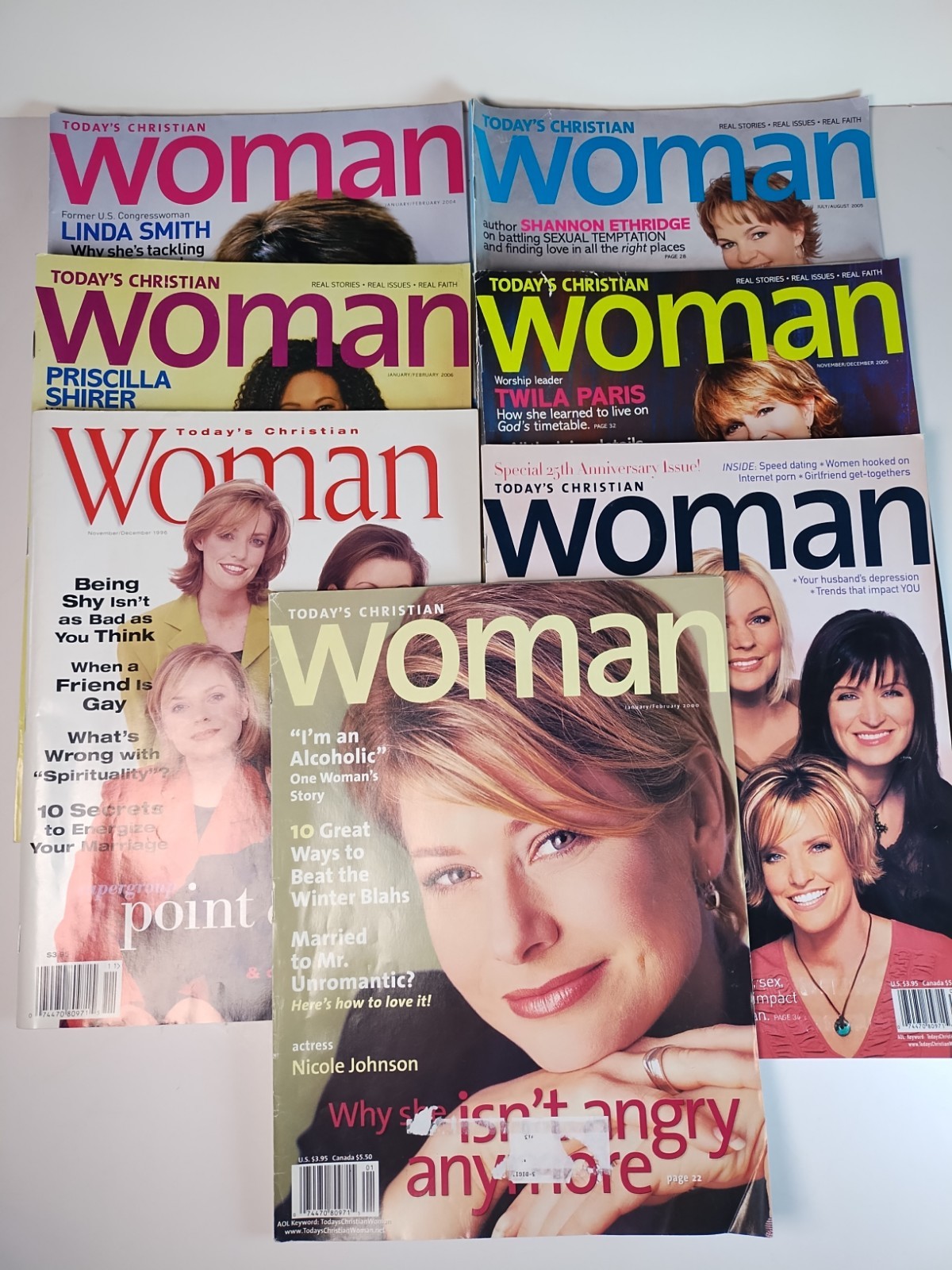 Mixed Lot 7 Today’s Christian Woman Magazines 1996-2006