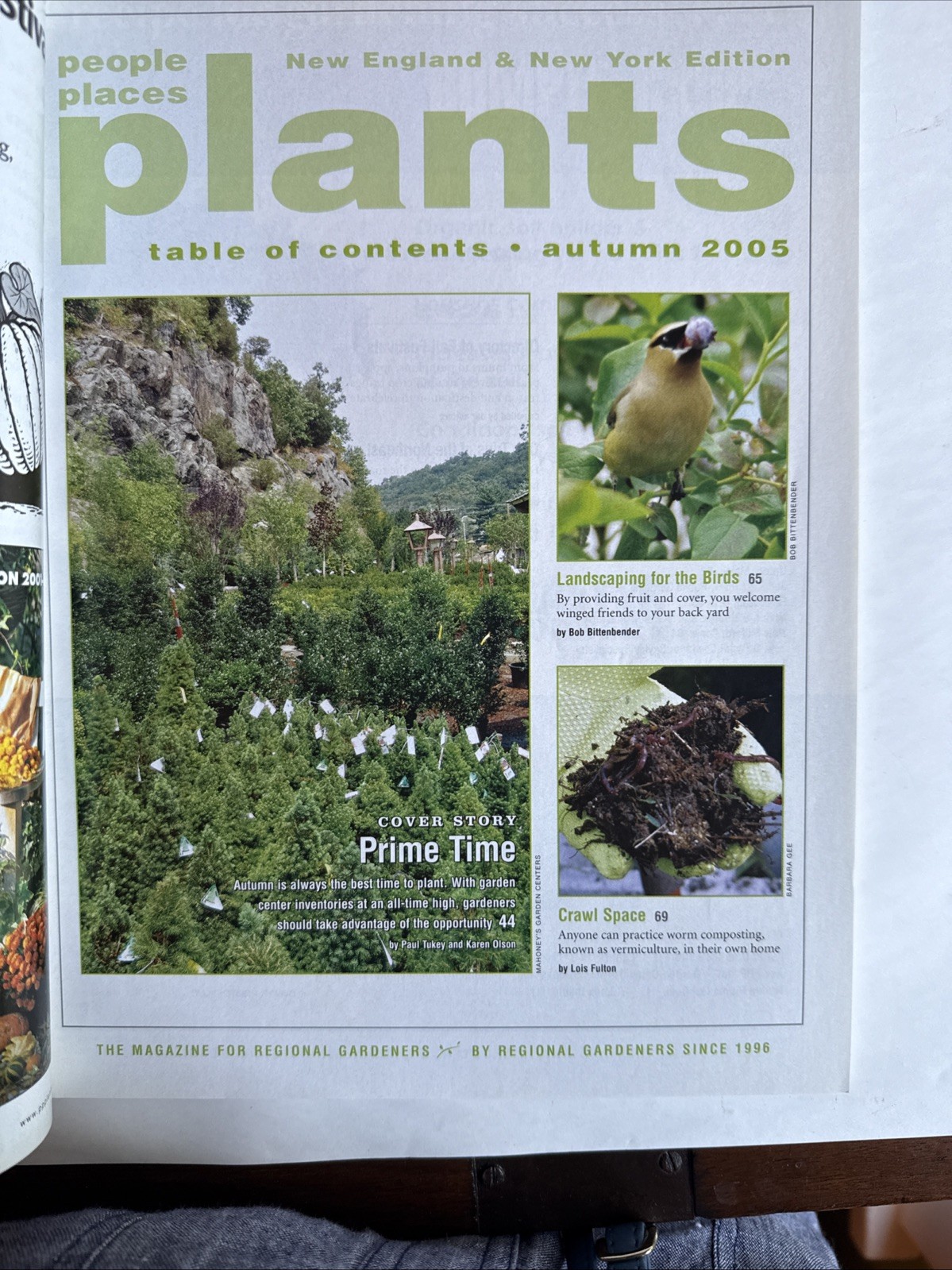 PEOPLE PLACES PLANTS – New England & New York Garden Magazine Autumn 2005 112 Pg