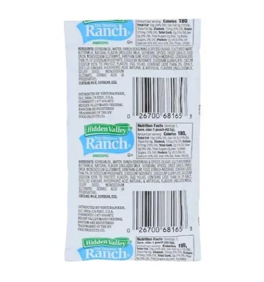 Original Ranch Dressing Packet 1.5 oz. – 15 pcs.