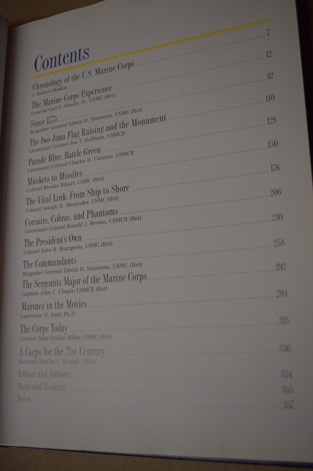 The Marines Hardcover Book Marine Corps Heritage Foundation