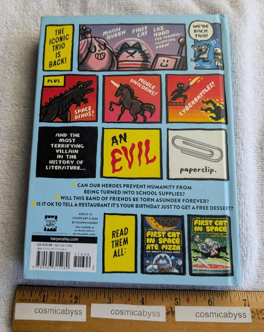 The First Cat in Space Mac Barnett Shawn Harris SIGNED book 1st print 2024