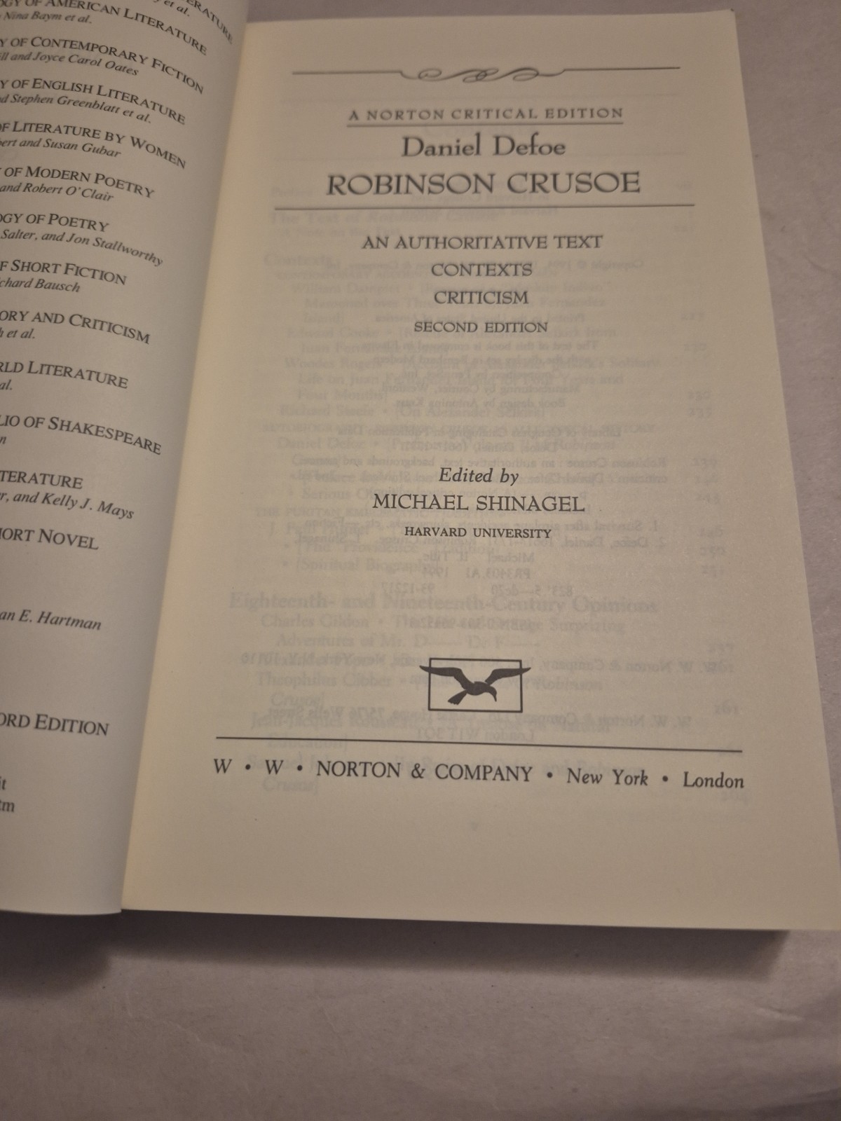 Robinson Crusoe by Daniel Defoe Norton Critical Edition TPB Enlightenment Novel