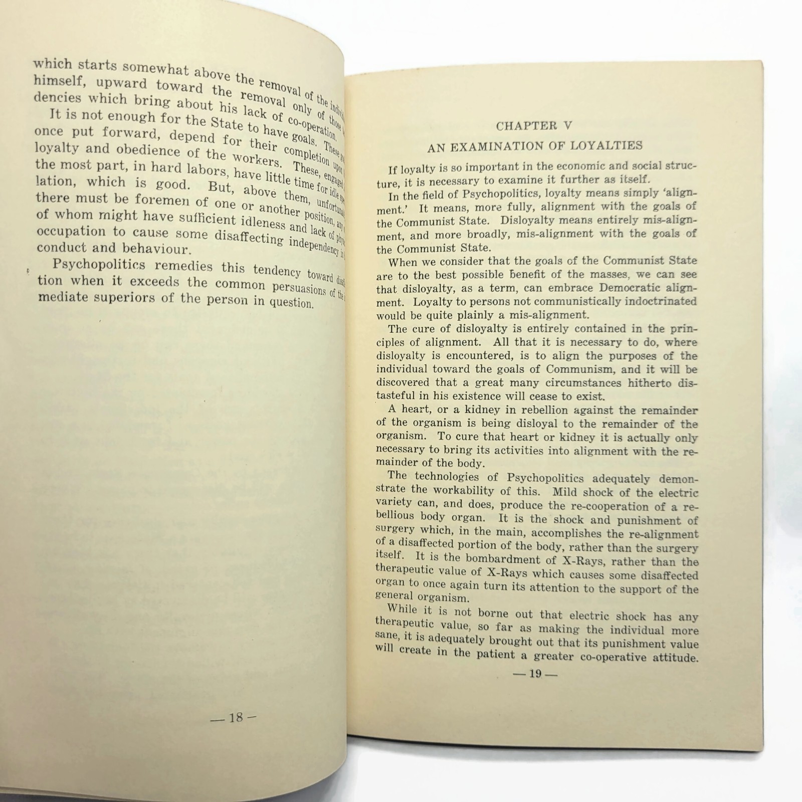 Vintage 1950s Brain Washing Russian Propaganda Cold War Politics Education Book
