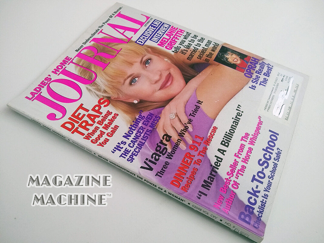 Melanie Griffith 90actress Cover Story Ladies home journal Sept. 1998- 254 pages