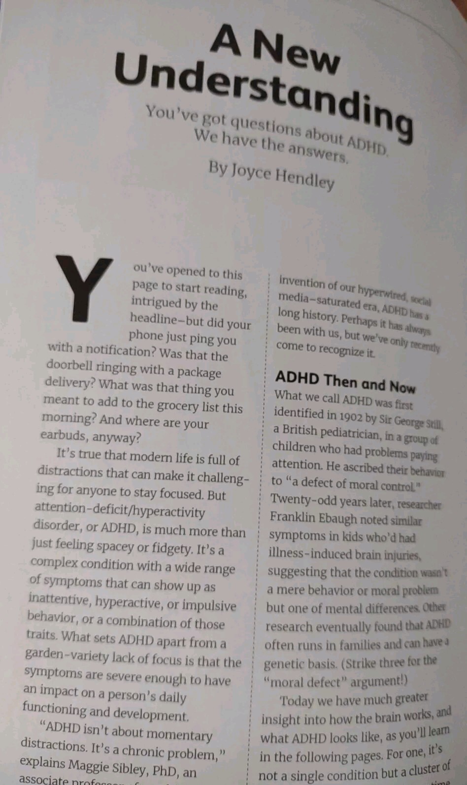 Very Well Special Edition ADHD A New Understanding 9/20/24
