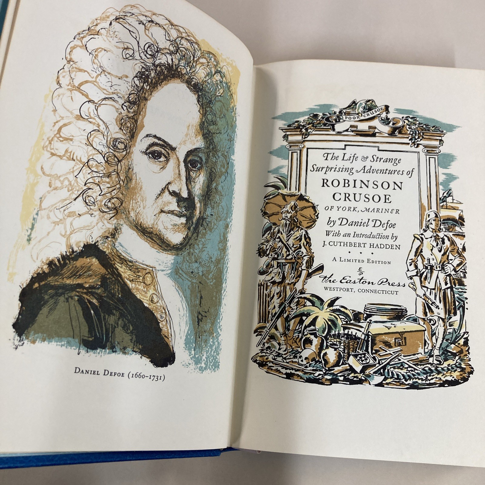 Robinson Crusoe HC Daniel Defoe 1976 Easton Press Adventure Illustrated
